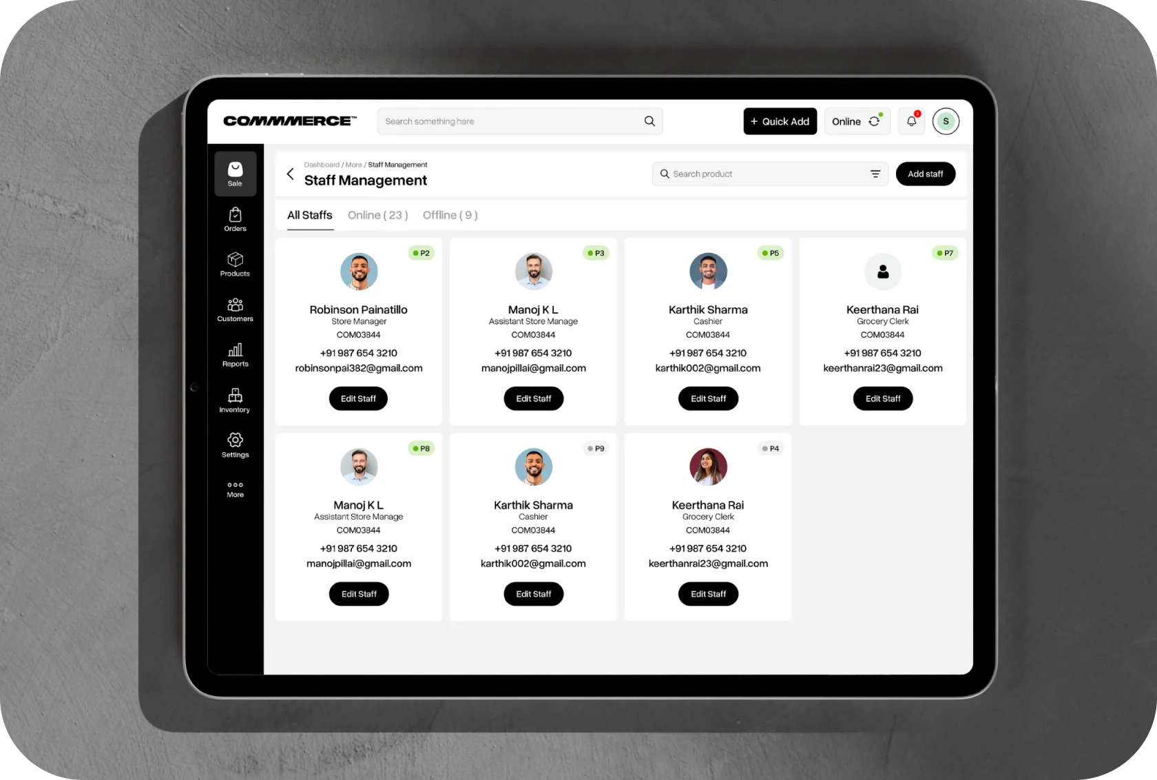 Staff Shifts